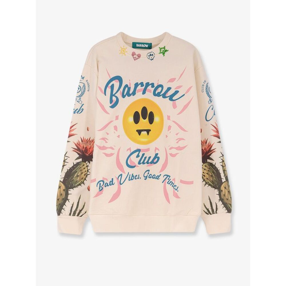 Barrow Men Cotton Sweatshirt With Cactus Print